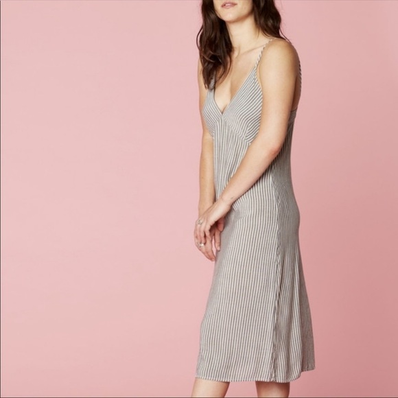𝅺lacausa Striped Midi Dress - Picture 1 of 7